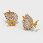 Teardrop-Shaped Butterfly Studs - booneealus