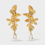 Golden Bloom Wings Earring - booneealus
