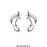 Three - Dimensional Musical - Note - Shaped Ear Studs With Diamonds