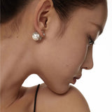 Musical - Note - Shaped Pearl - Surrounded Detachable Ear Studs