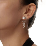 Cloud - Shaped, Water - Drop - Shaped And Round - Ball - Spliced Detachable Earrings