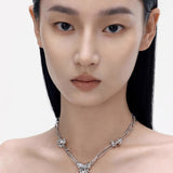 Three - dimensional Butterfly - knot Pull - chain Necklace
