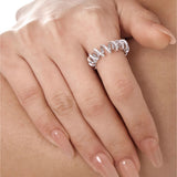 Cream - Roll - Shaped Diamond - Set Ring