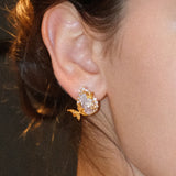 Teardrop-Shaped Butterfly Studs - booneealus