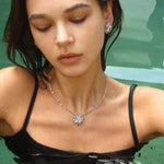 Twisted Braided Wrap Zirconia Necklace - booneealus