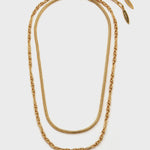 Round Snakebone Chain Handmade Chain Stacking Necklace - booneealus