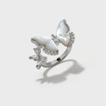 Shell Butterfly Open Ring - booneealus