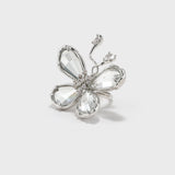 Cut Crystal Butterfly Ring - booneealus