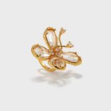 Cut Crystal Butterfly Ring - booneealus