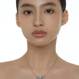 Heart - shaped Butterfly - knot Double - layer Fine Chain