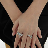 Butterfly - knot Inlaid Diamond Ring (Large / Small Size)