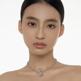 童话/亮钻兔子手工熔岩环扣项链